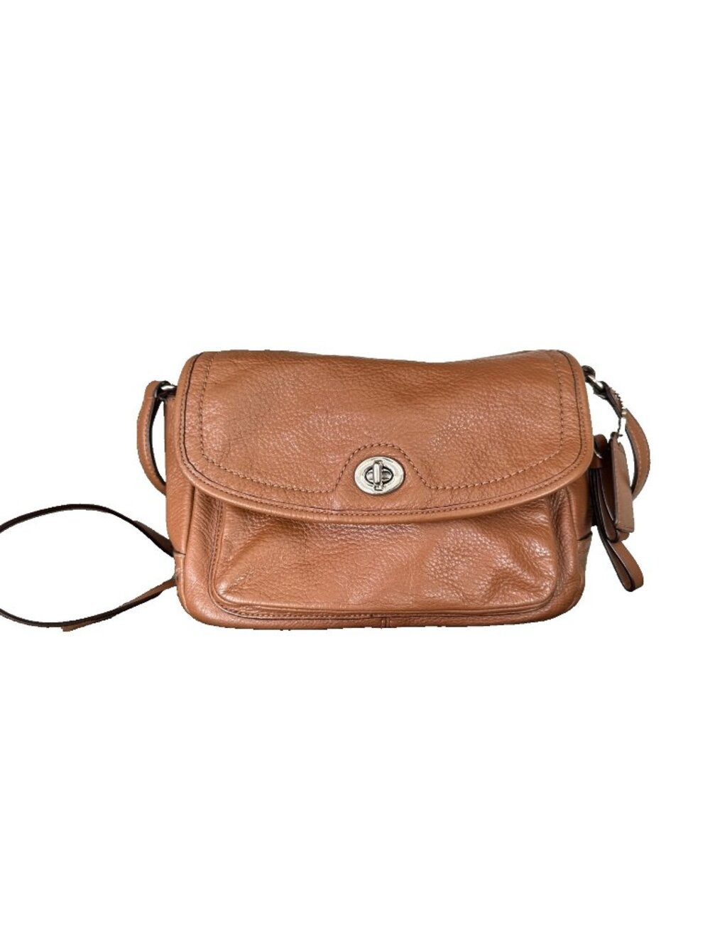COACH Park Leather Flap Crossbody Bag Brown F28725